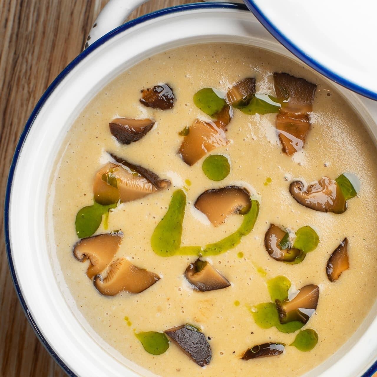 Крем-суп из картофеля с белыми грибами