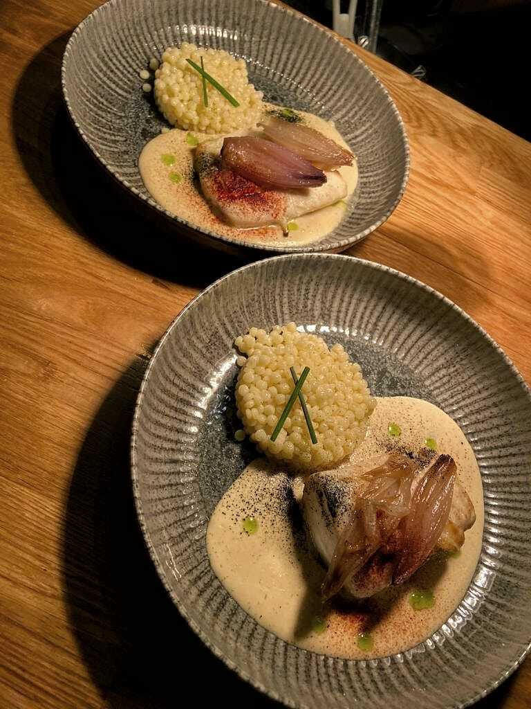 Палтус с фреголой